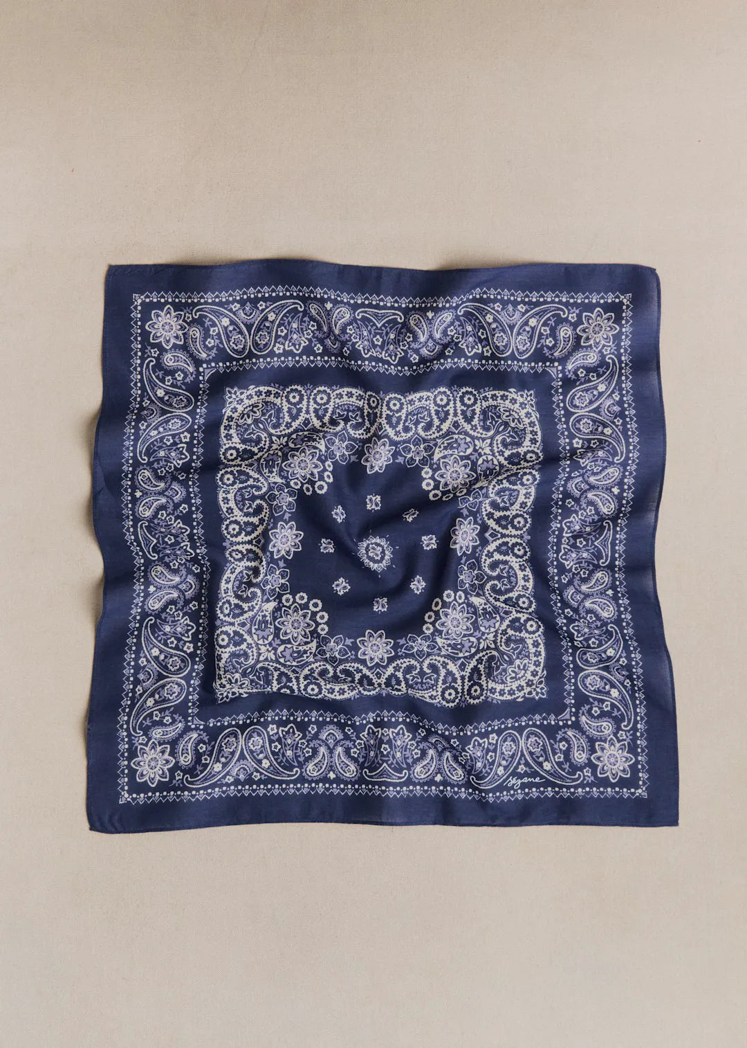 Navy Bandana Print