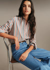 Blue / Cream / Burgundy Stripes