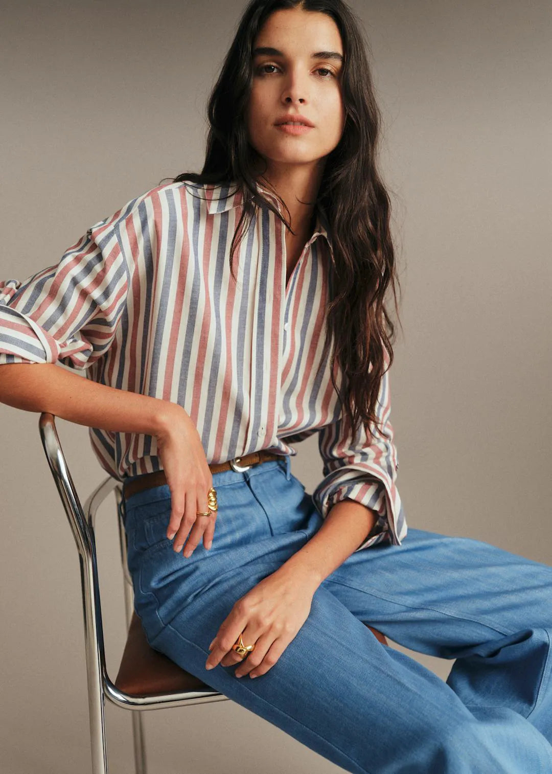 Blue / Cream / Burgundy Stripes