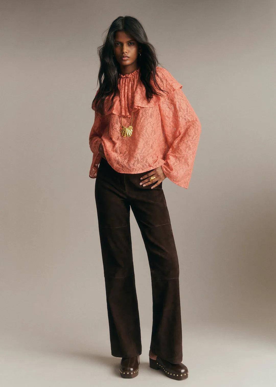 Powder Coral Lace