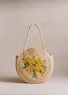 Raffia with Mimosa Embroidery