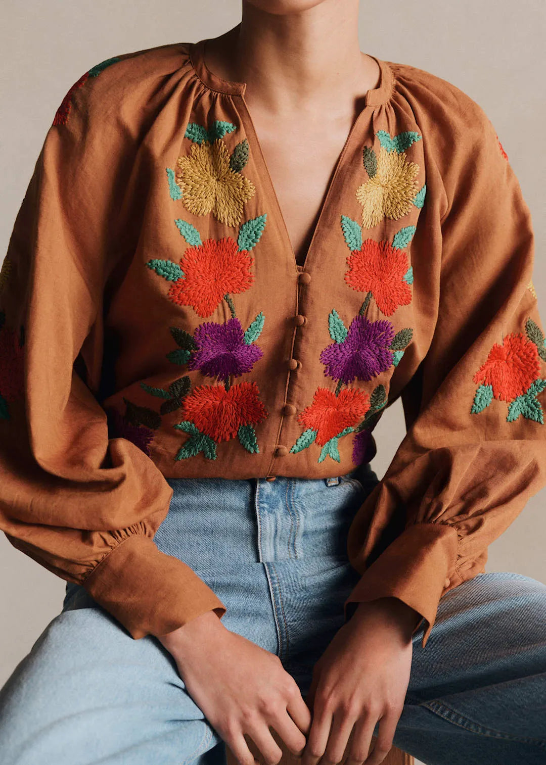 Chestnut with 70's Embroidery