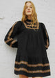 Black with Placed Trim Embroidery