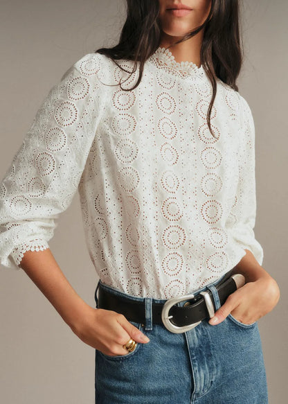 Embroidered Ecru