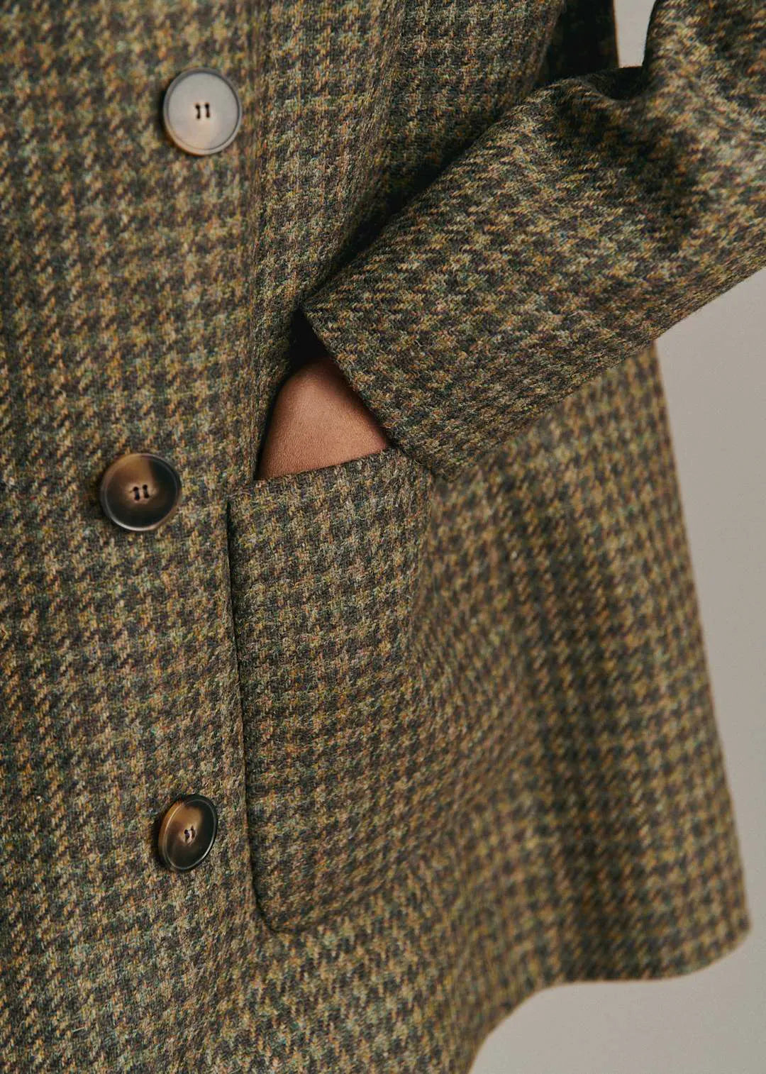 Moss Green Houndstooth