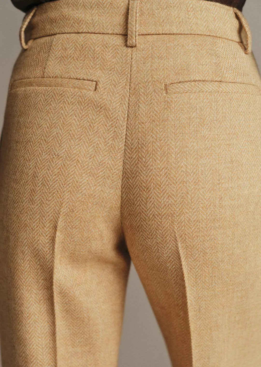 Beige Herringbone