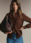 Solid Brown Embroidery