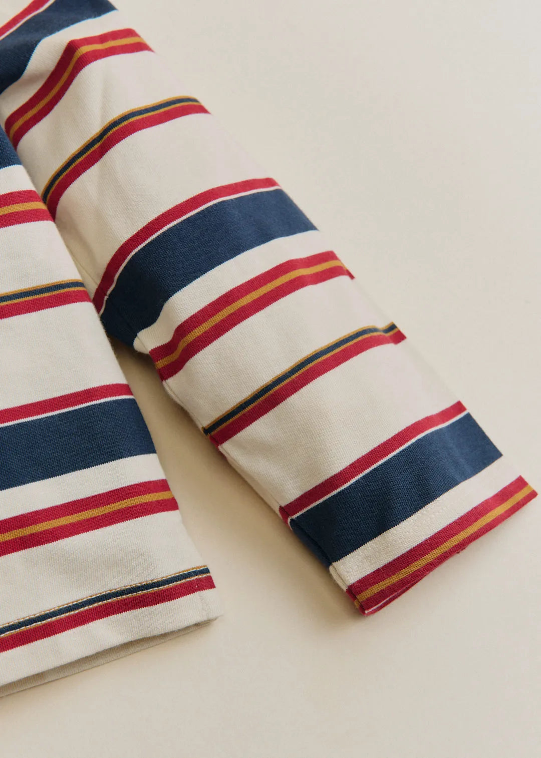 Burgundy Navy Ecru Stripe