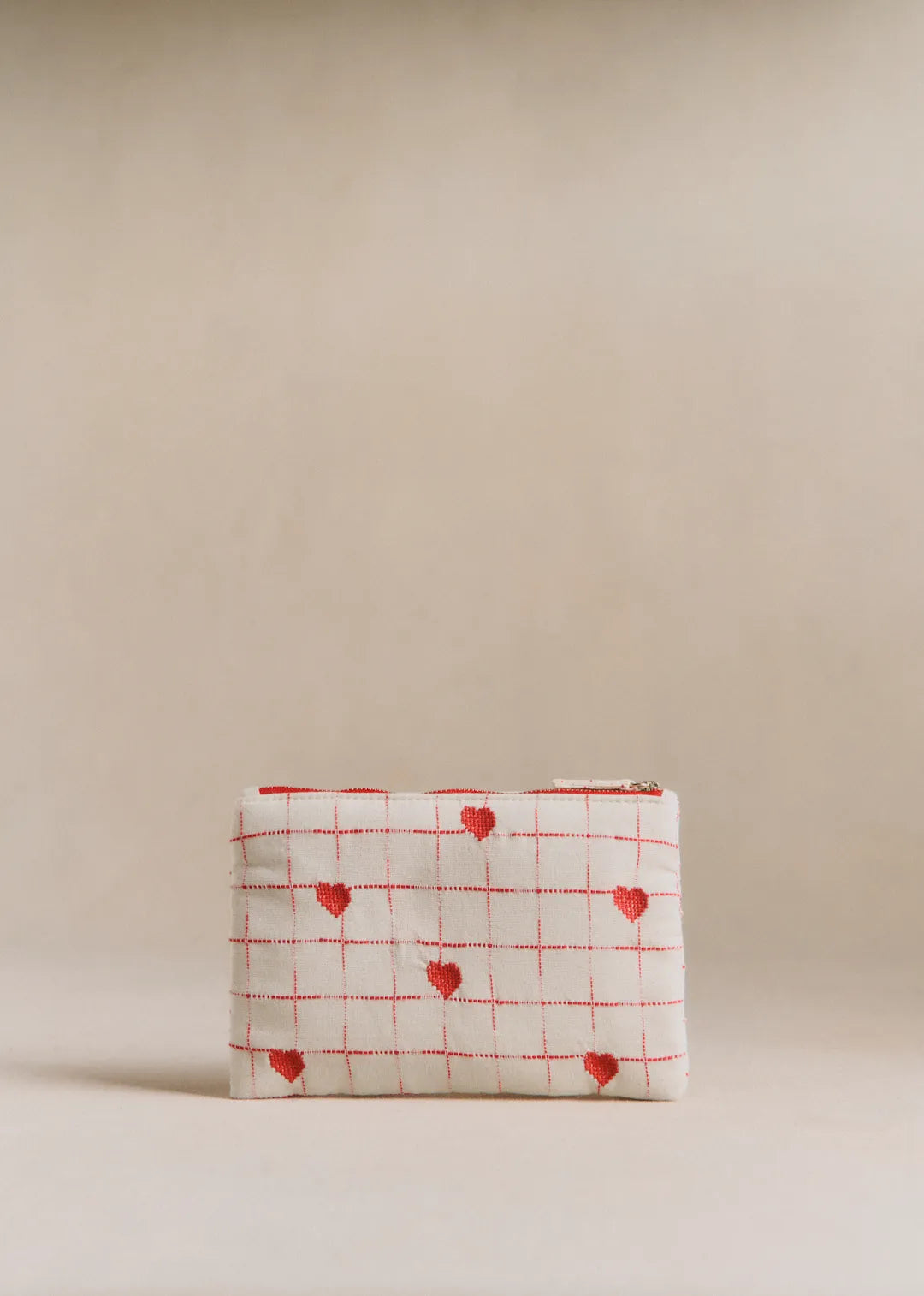 Embroidered Red Hearts