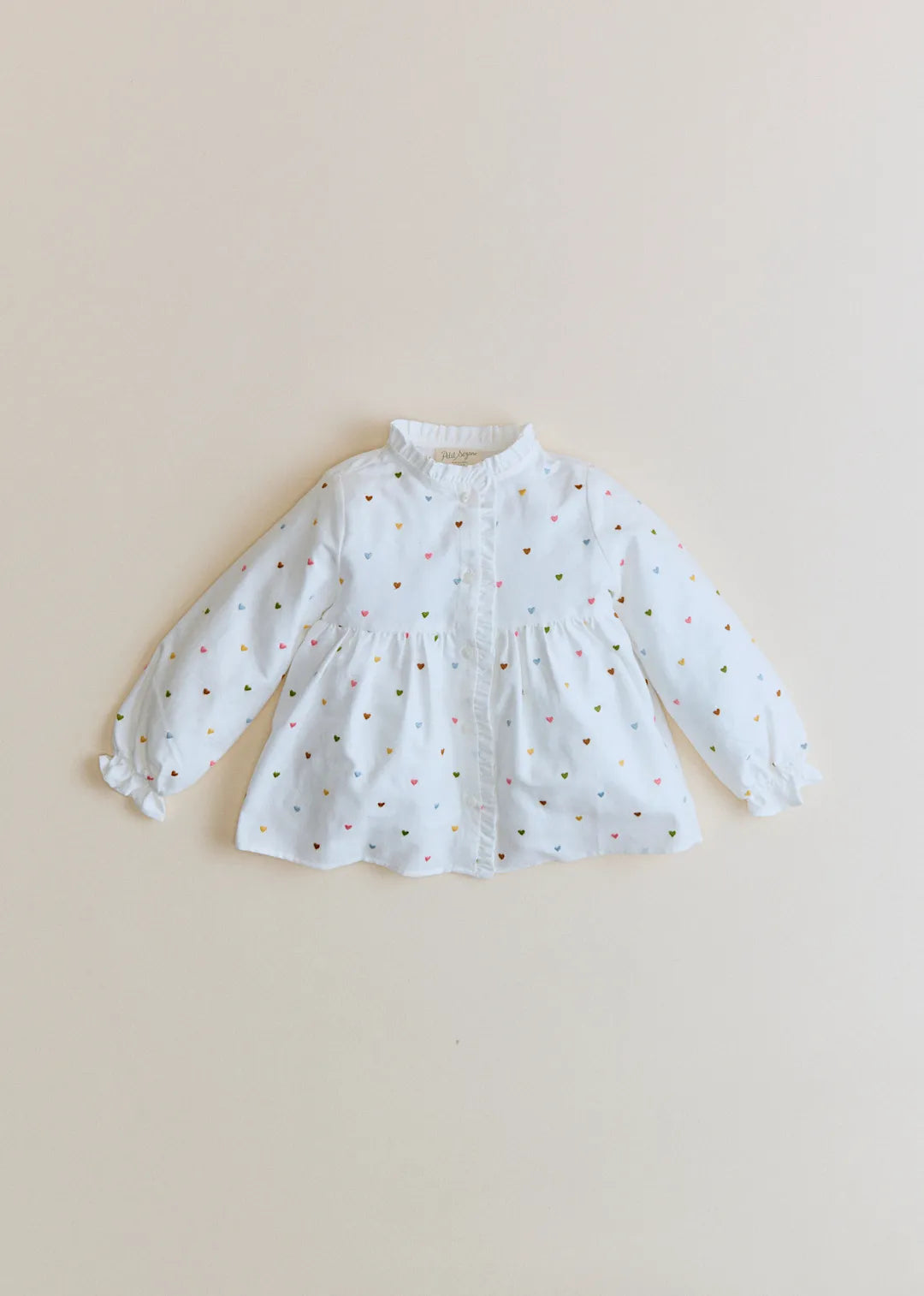 White / Multicoloured Embroidery