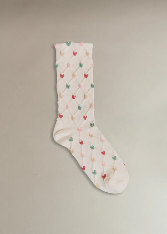 Ecru / Multico hearts