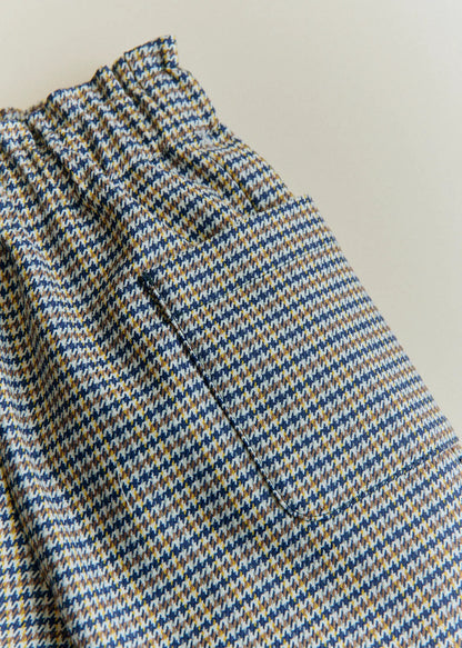 Blue Yellow Camel Houndstooth