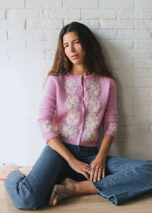 Lilac with Ecru Embroidery