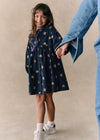 Navy / Multicoloured embroidery