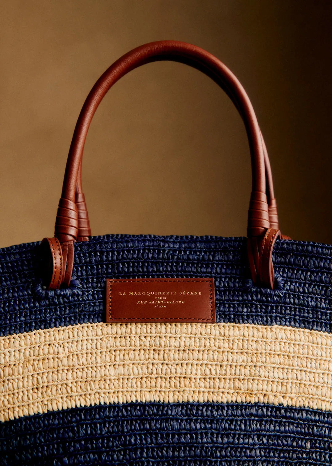 Raffia Navy Stripes