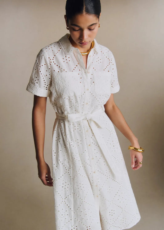 Embroidered Ecru