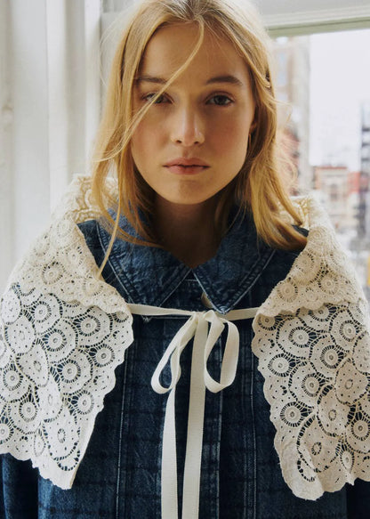 Denim with Navy Embroidery