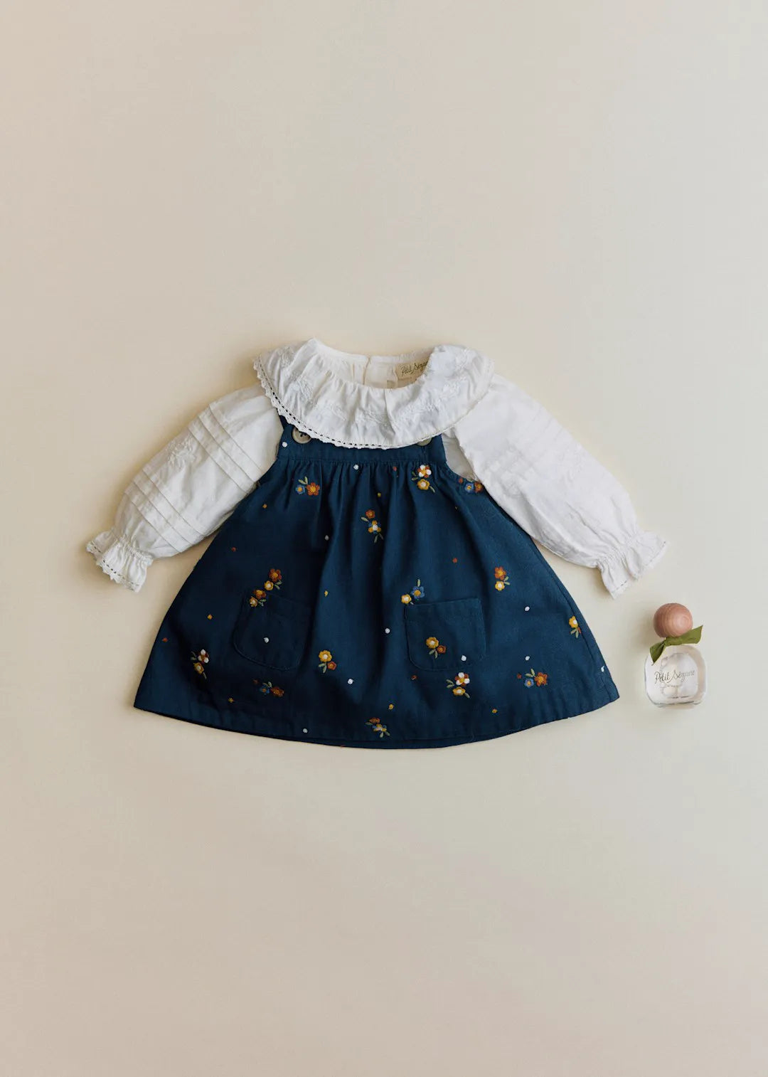 Medium Blue Lorea Embroidery