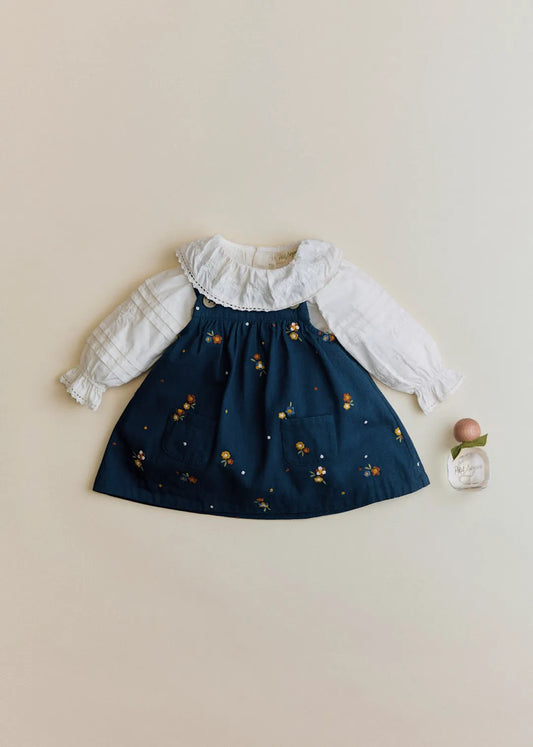 Medium Blue Lorea Embroidery