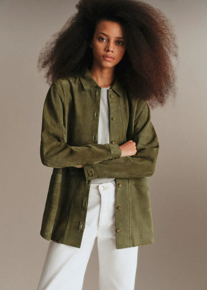 Suede Olive Green