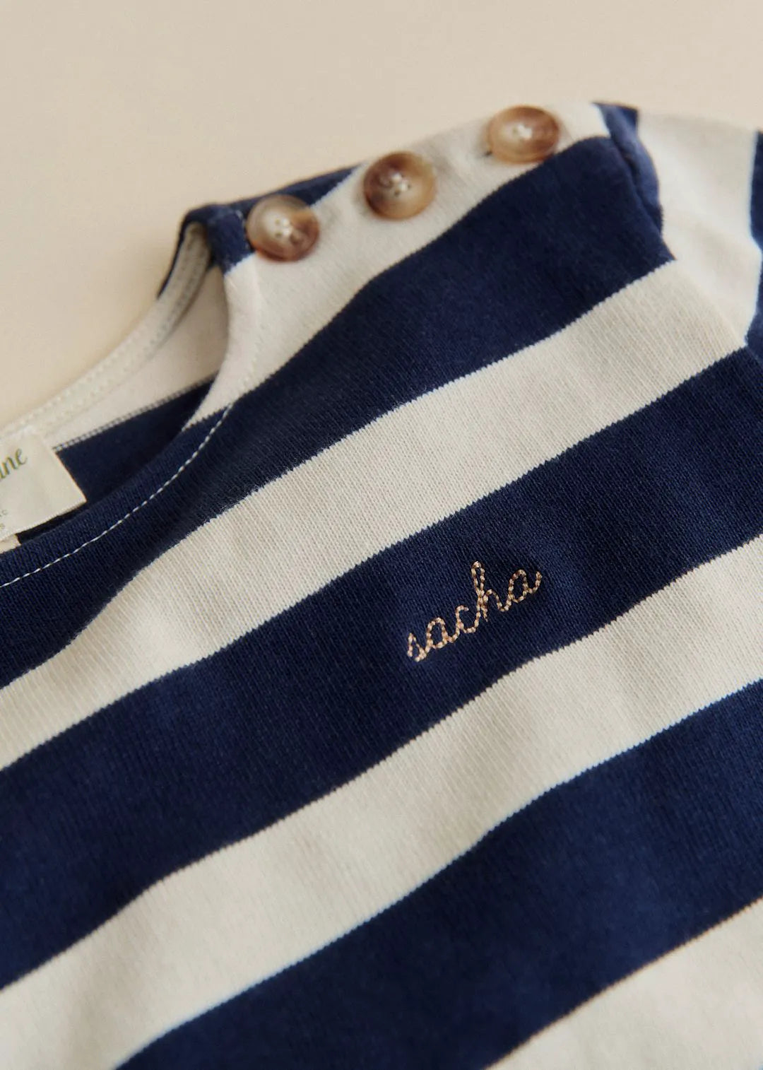 Ecru/ Navy Maxi Stripes