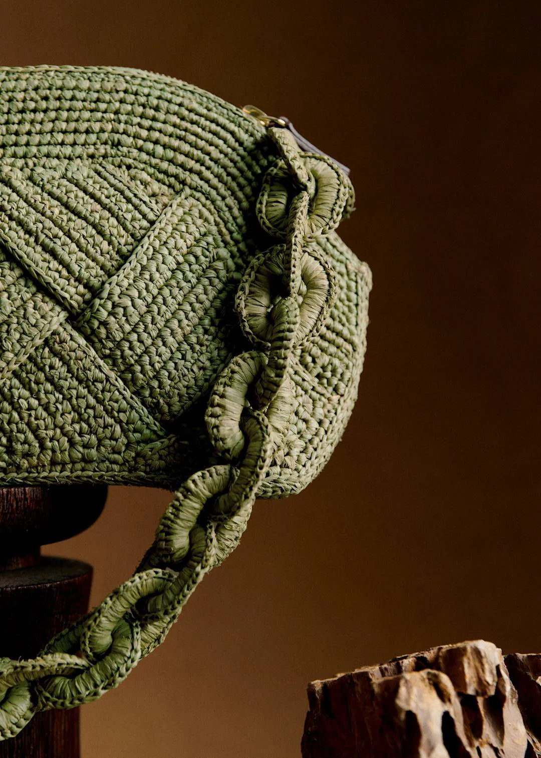 Pistachio braided raffia