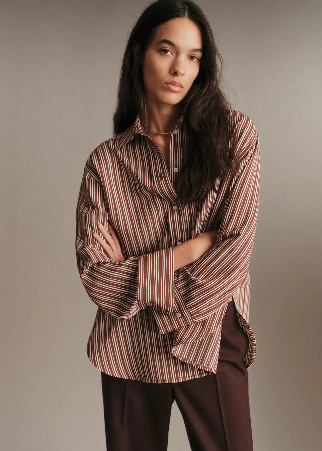 Brown Ecru Stripes - Solidarity Creation