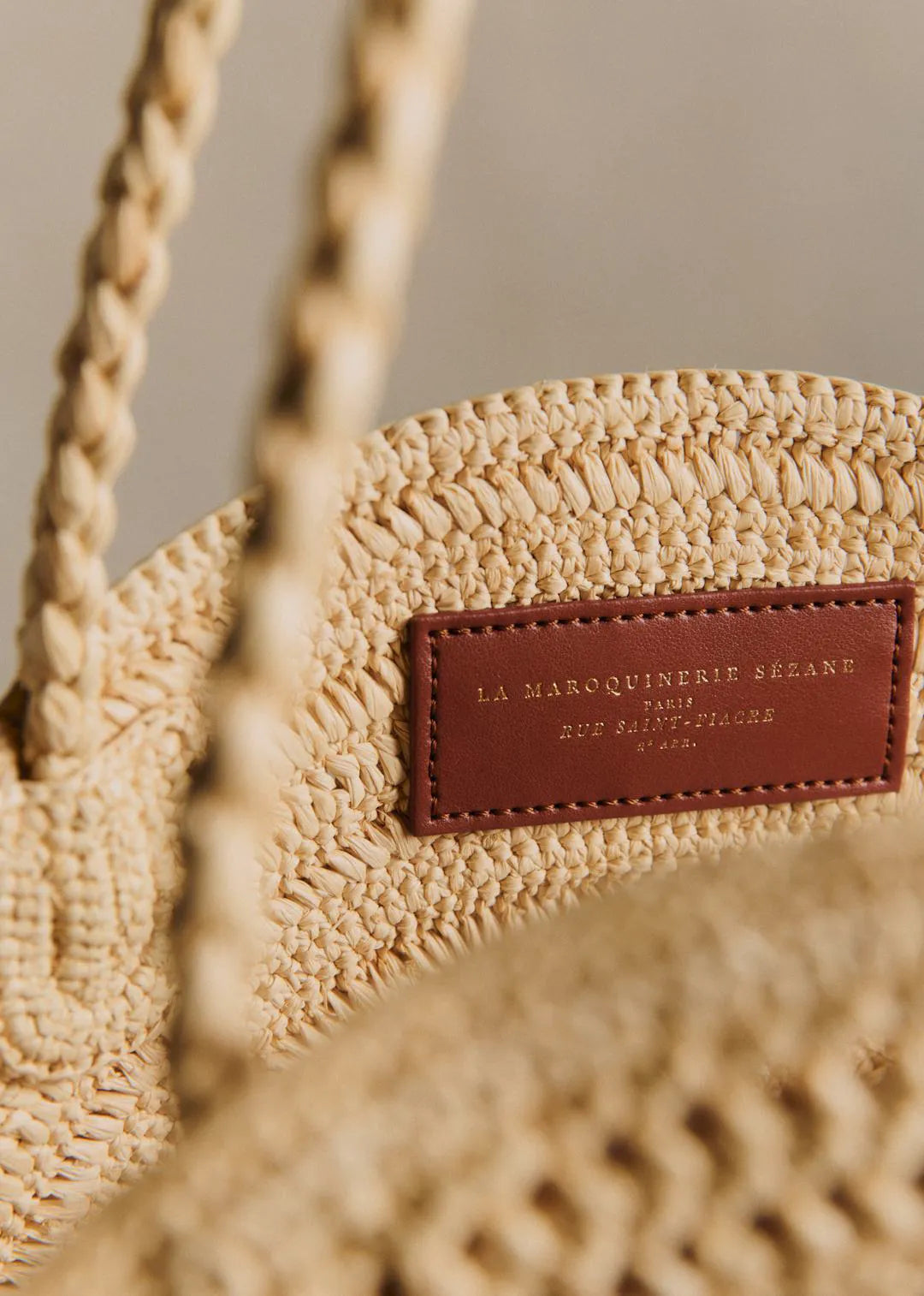 Raffia with Mimosa Embroidery
