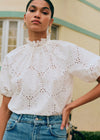 Embroidered White