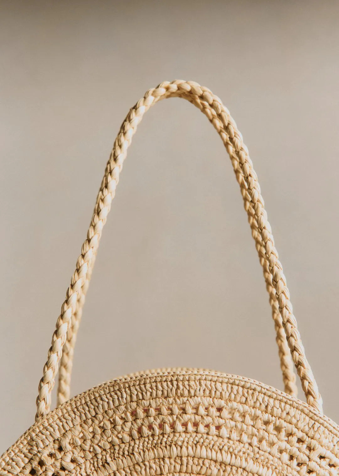 Raffia with Mimosa Embroidery