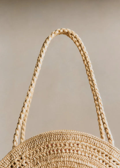 Raffia with Mimosa Embroidery
