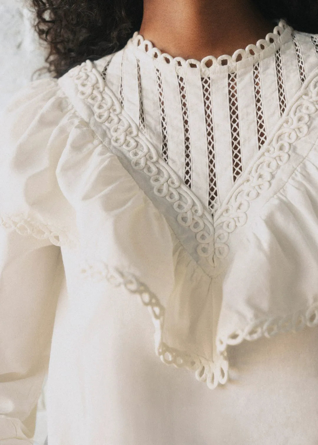 Embroidered Ecru