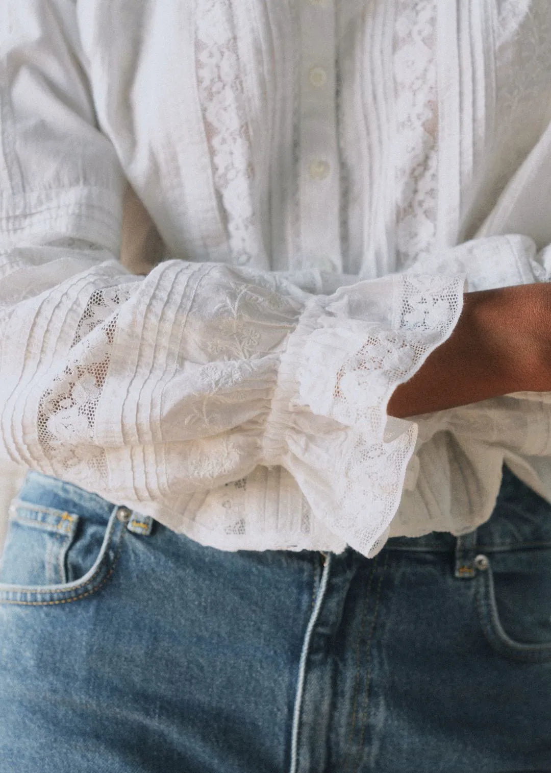 Embroidered Ecru
