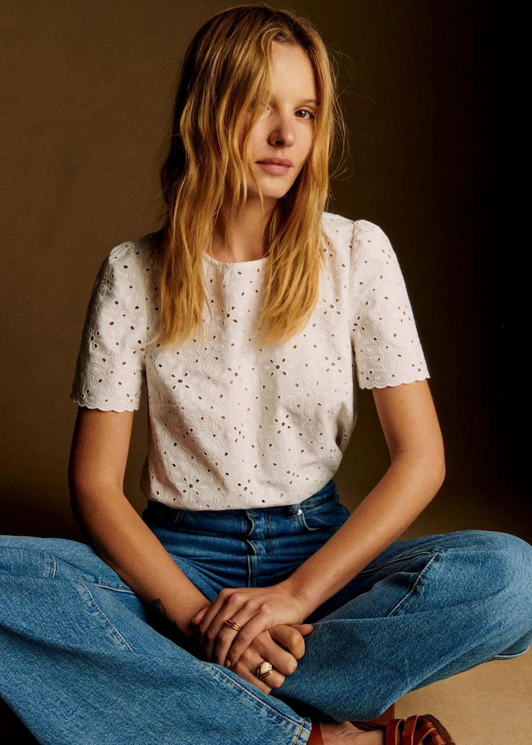 Embroidered Cream