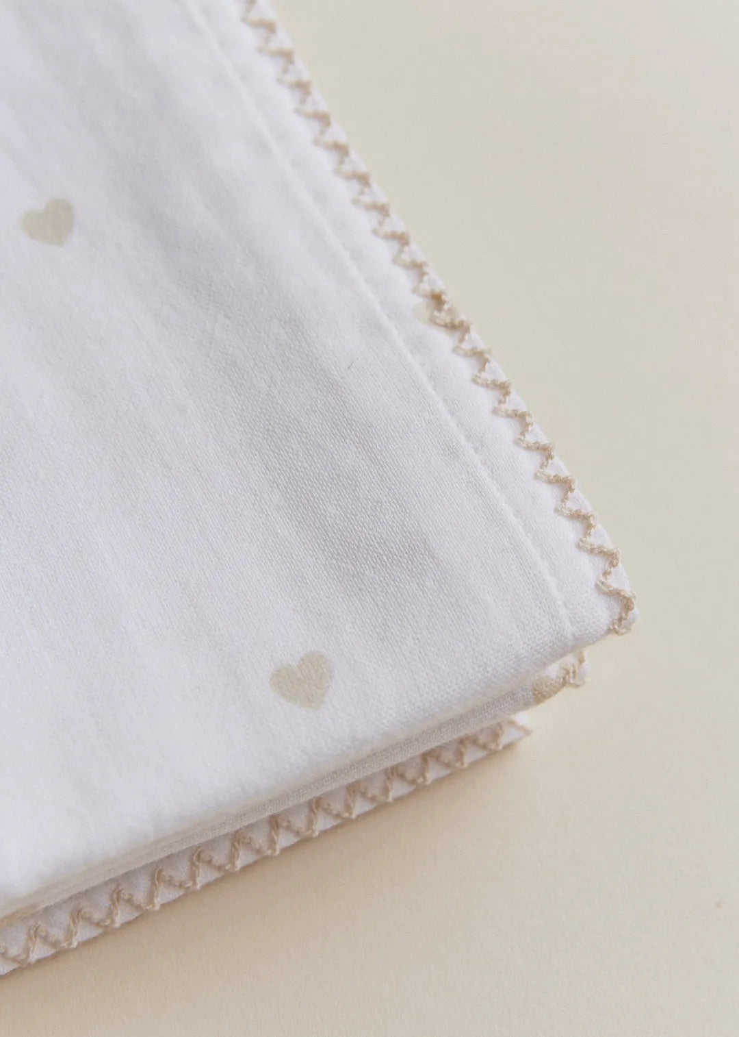 Beige Heart Print