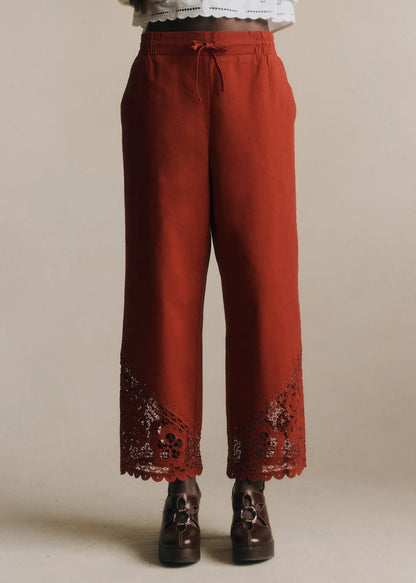 Burgundy Embroidery