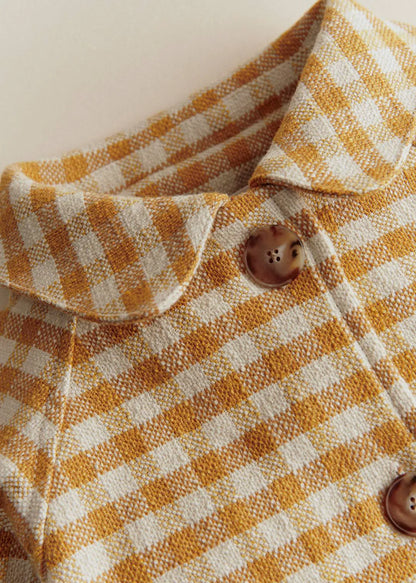 Ochre Ecru Gingham Checks