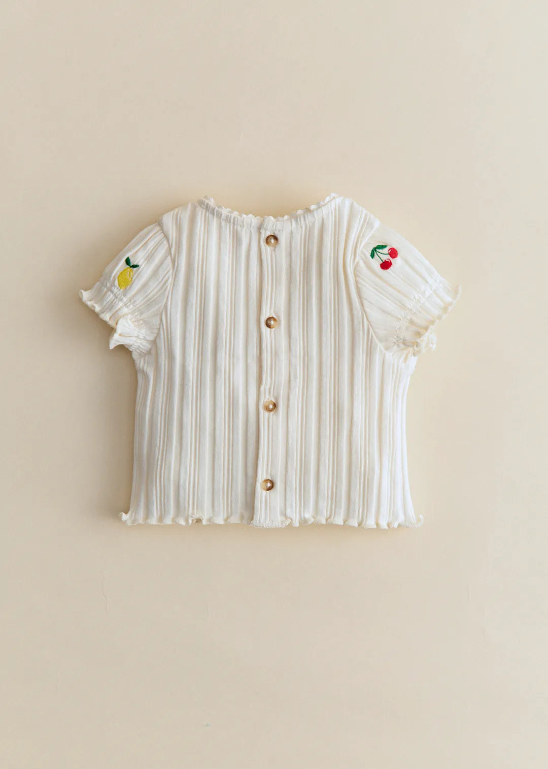 Ecru with Fruit Embroidery