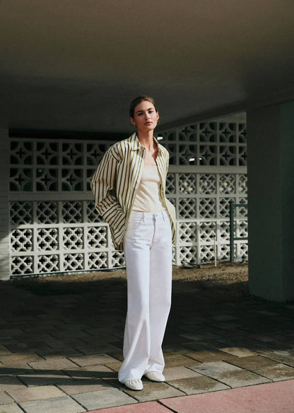 Ecru Khaki Stripes
