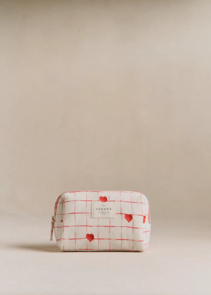 Embroidered Red Hearts