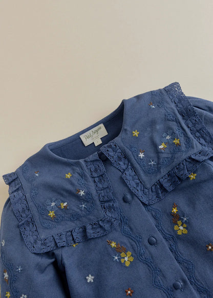 Blue Embroidery Laurette