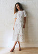 Ecru with Multicolored Embroidery