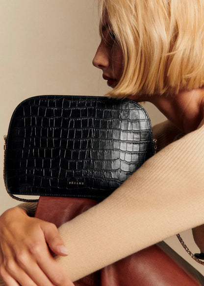 Black Crocodile Print