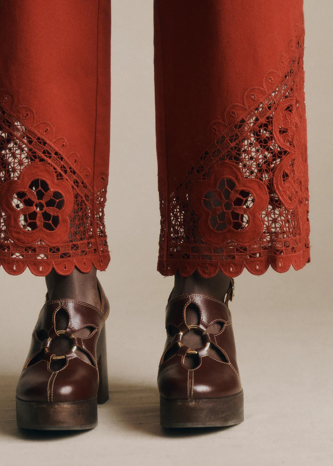 Burgundy Embroidery