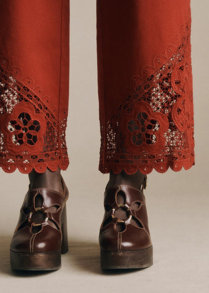 Burgundy Embroidery