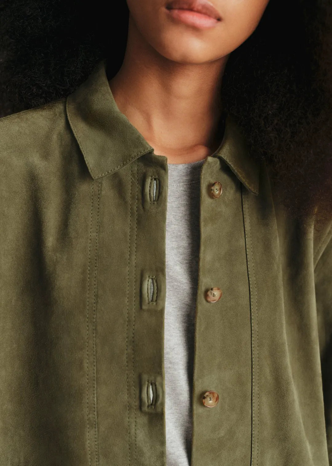 Suede Olive Green