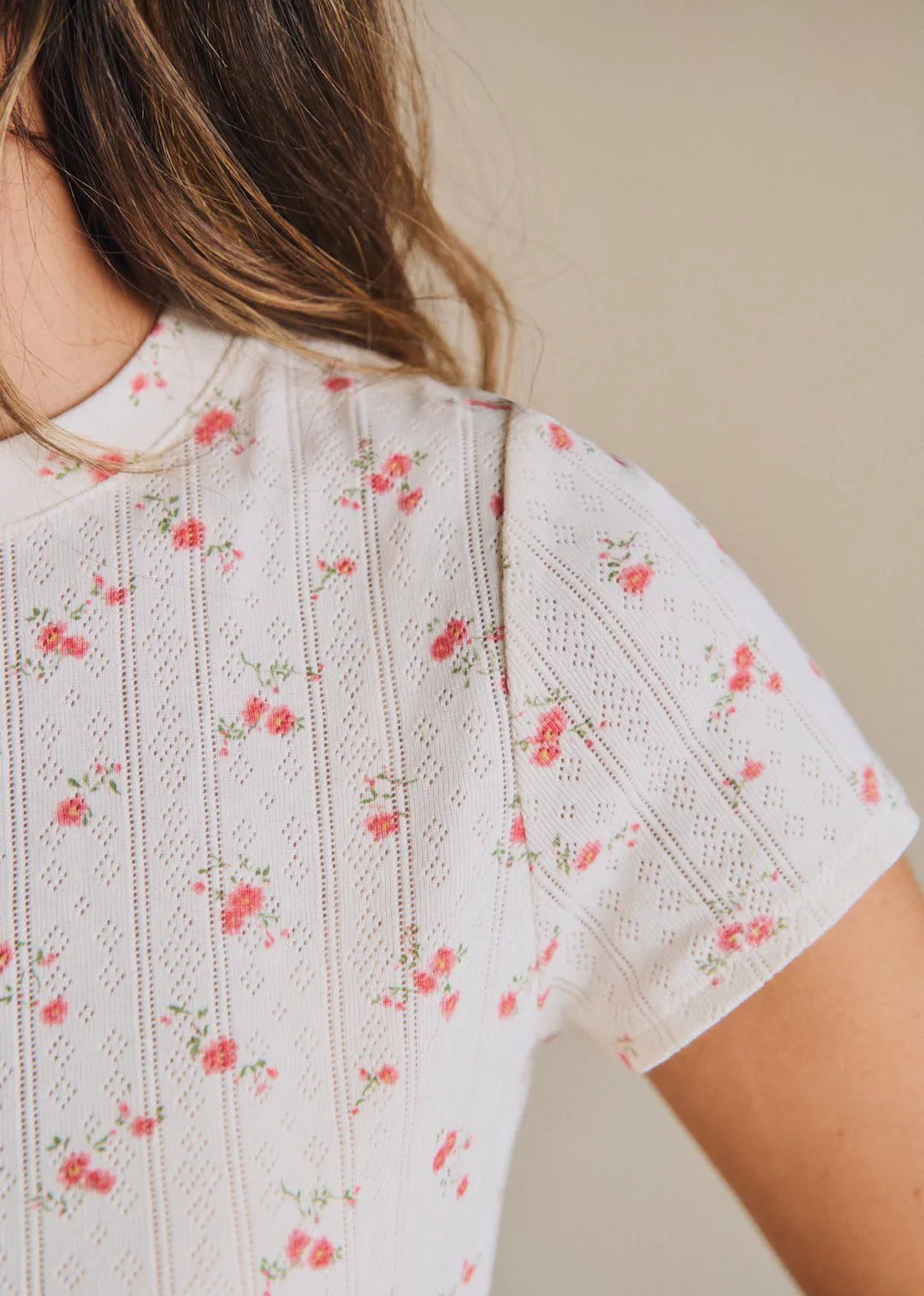Flora Print Pointelle