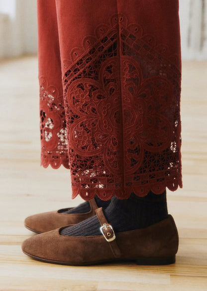 Burgundy Embroidery
