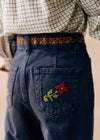 Marine Blue with Jazmin Embroidery