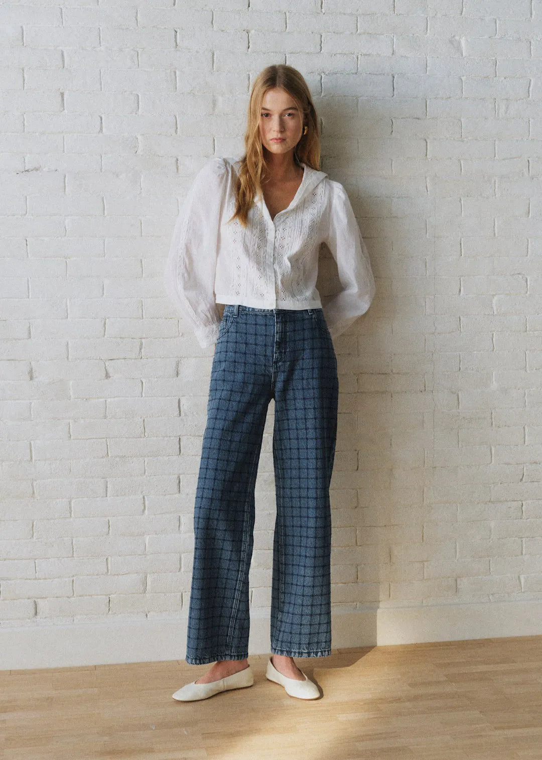 Denim with Navy Embroidery
